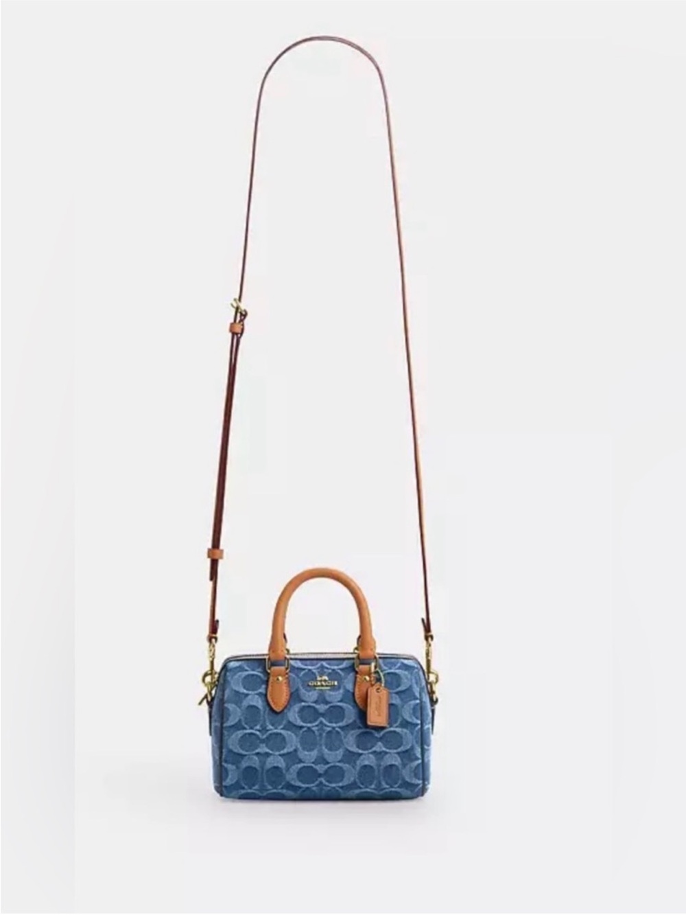 Coach Mini Rowan Crossbody Bag In Signature
Denim NWT - Picture 8 of 9